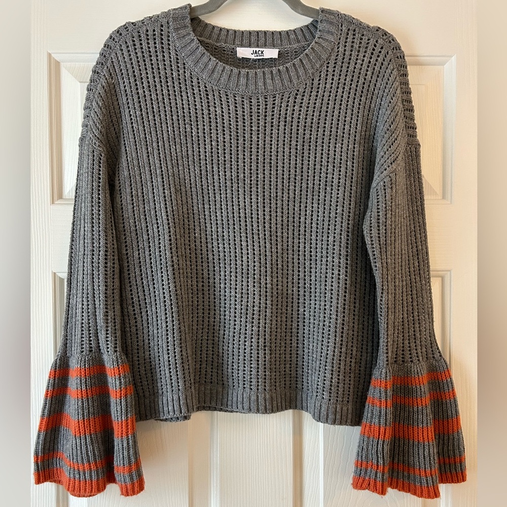 Jack by BB Dakota Sweater Like I Flare Drop Needle Sweater Bell Sleeves Sz M